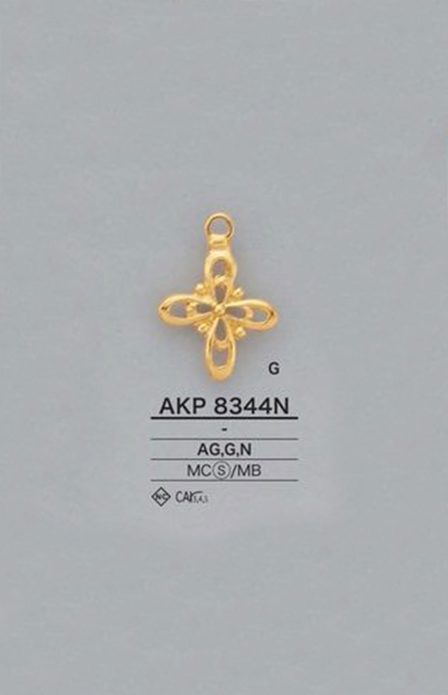 AKP8344N Point De Fermeture à Glissière à Motif De Fleurs (Languette)[Fermeture éclair] IRIS