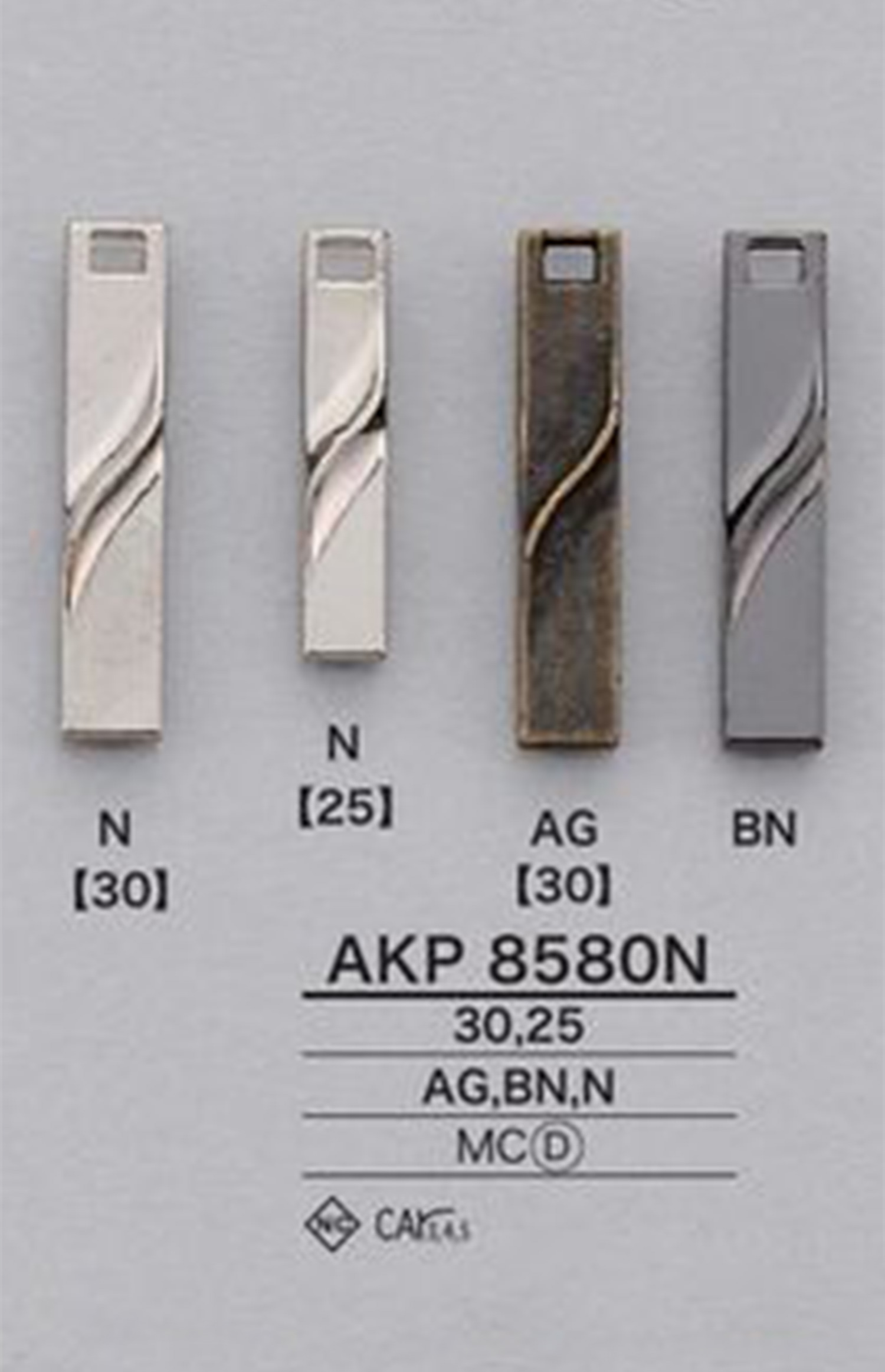 AKP8580N Point De Fermeture éclair (Languette) IRIS