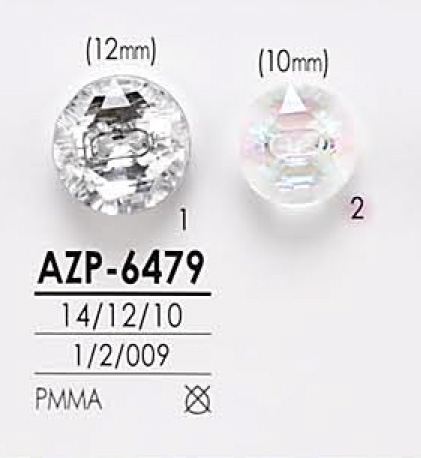 AZP6479 Bouton Taille Diamant Perle Aurora IRIS
