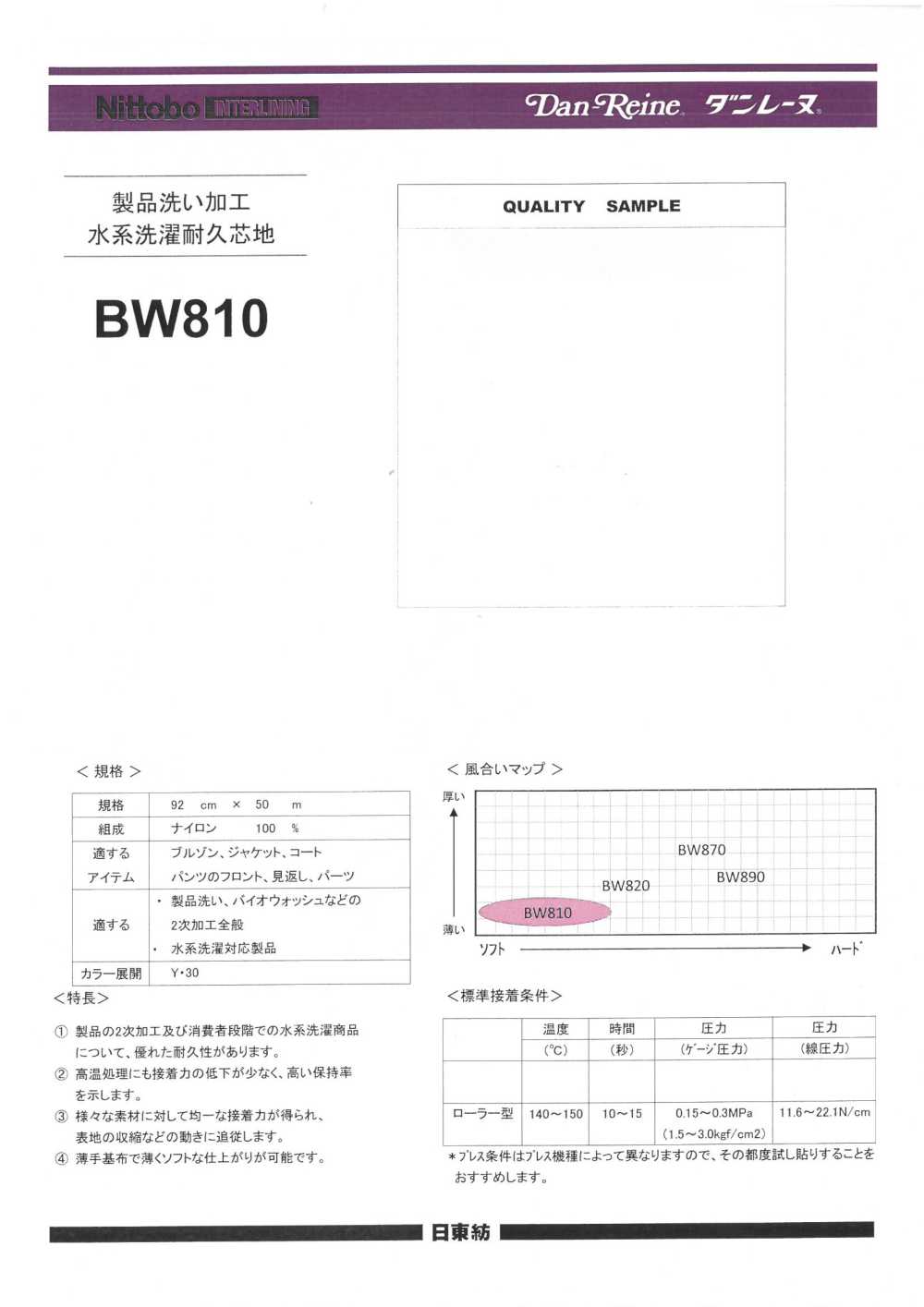 BW810 Produit Lavage Traitement Lavage à Base D