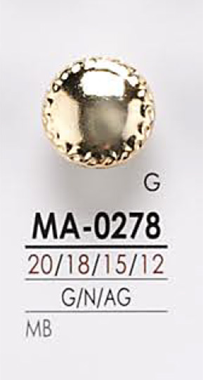 MA0278 Bouton En Métal IRIS