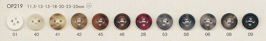 OP219 Bouton En Polyester Coloré à 4 Trous Ressemblant à Un Buffle DAIYA BUTTON