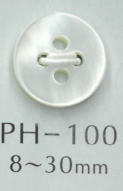 PH100 Bouton Coquille Plate à 4 Trous Sakamoto Saji Shoten