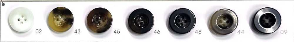 UNICORN570 [Style Buffalo] Bouton 4 Trous Avec Bordure Et Brillant NITTO Button