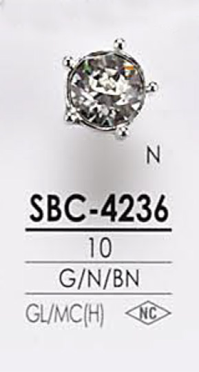 SBC4236 Bouton De Pierre De Cristal IRIS