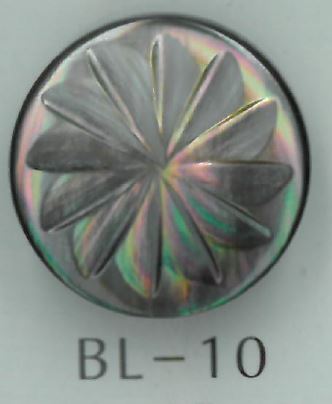 BL-10 Bouton Coquillage Avec Pieds En Métal Motif Fleur Sakamoto Saji Shoten