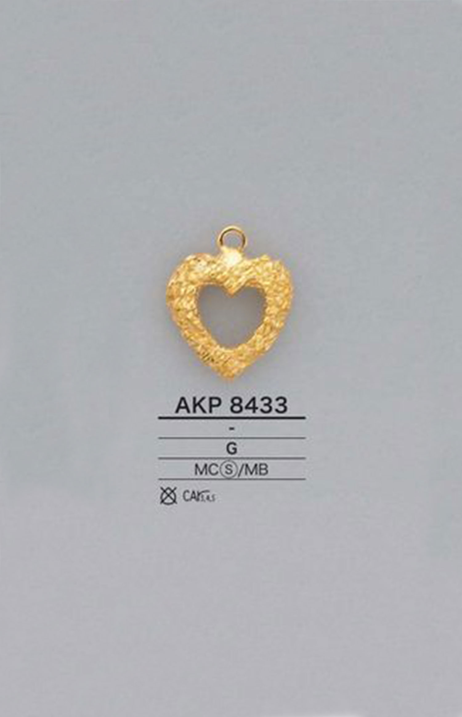 AKP8433 Point De Fermeture éclair En Forme De Cœur (Languette) IRIS