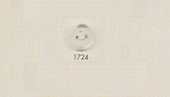1724 DAIYA BUTTONS Bouton Polyester 4 Trous (Mat Transparent) DAIYA BUTTON