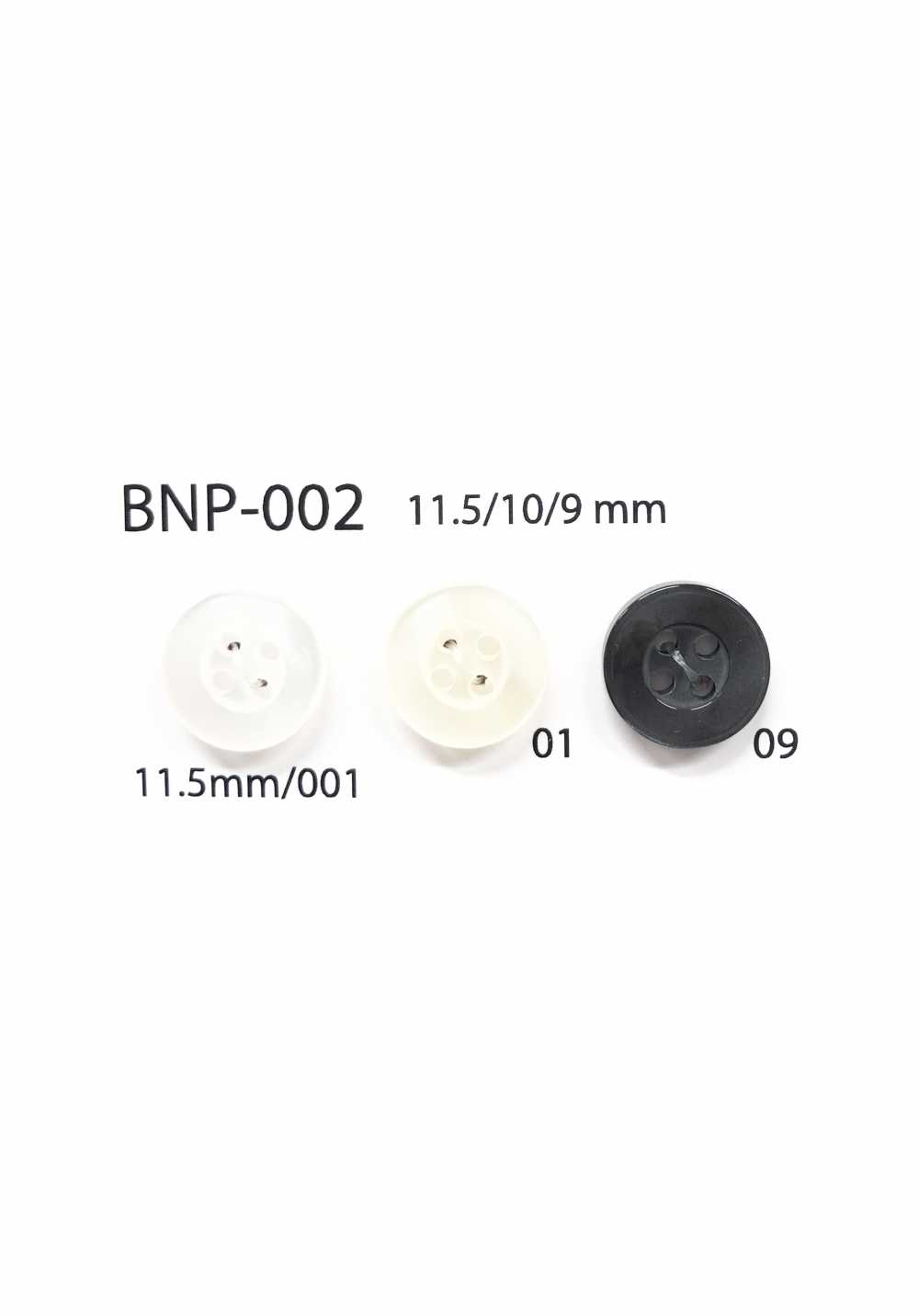 BNP-002 Bouton Biopolyester 4 Trous IRIS