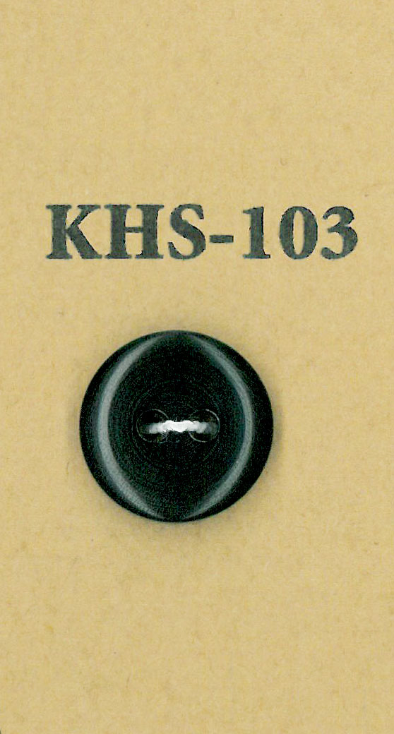 KHS-103 Bouton Corne Simple 2 Trous Buffalo Koutoku Button