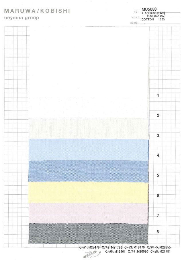 MU5080 Pinpoint Oxford[Fabrication De Textile] Ueyama Textile