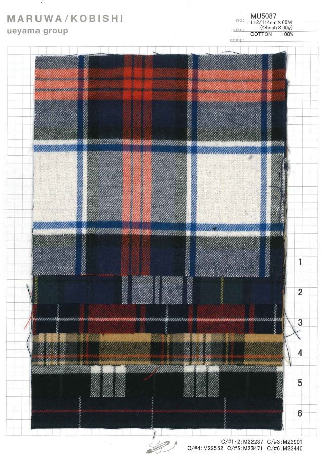 MU5087 Vérifier Le Tartan Flou[Fabrication De Textile] Ueyama Textile