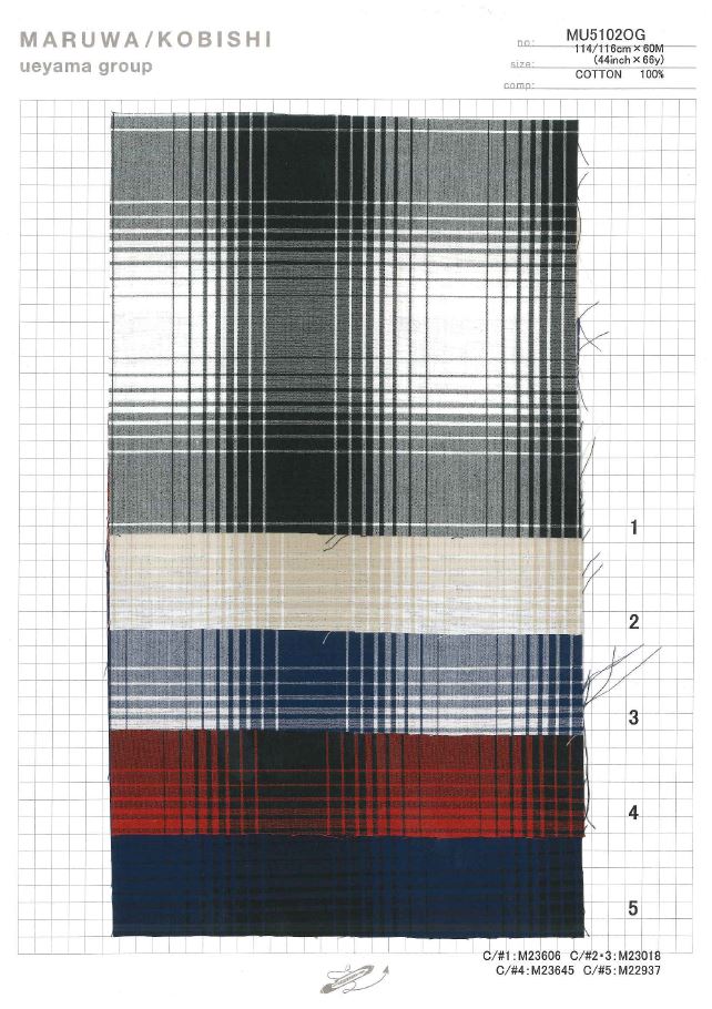 MU5102OG Chiffon De Machine à écrire Sur Le Contrôle De Rupture[Fabrication De Textile] Ueyama Textile