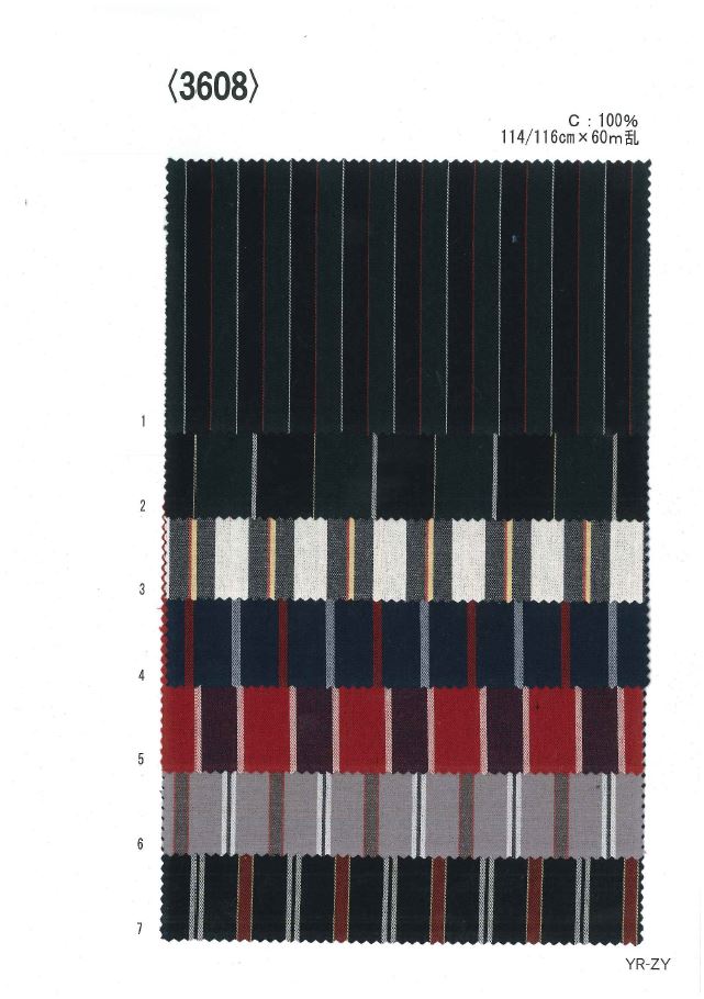 3608 Rayure Régimentaire Teinte En Fil[Fabrication De Textile] Ueyama Textile
