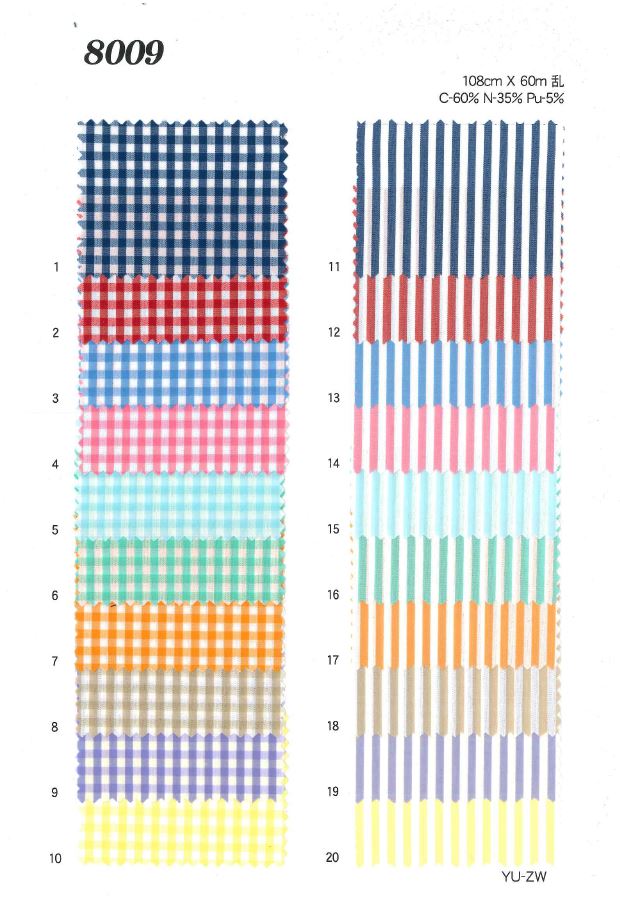 8009 Vichy Extensible[Fabrication De Textile] Ueyama Textile