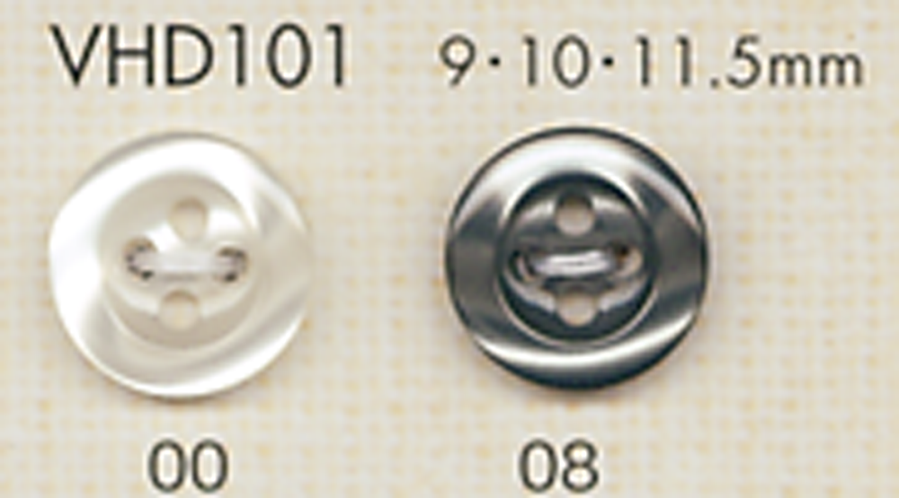 VHD101 BOUTONS DAIYA Résistant Aux Chocs HYPER DURABLE "" Series Shell 4 Trous Shell-like Polyester Button [Bouton] DAIYA BUTTON
