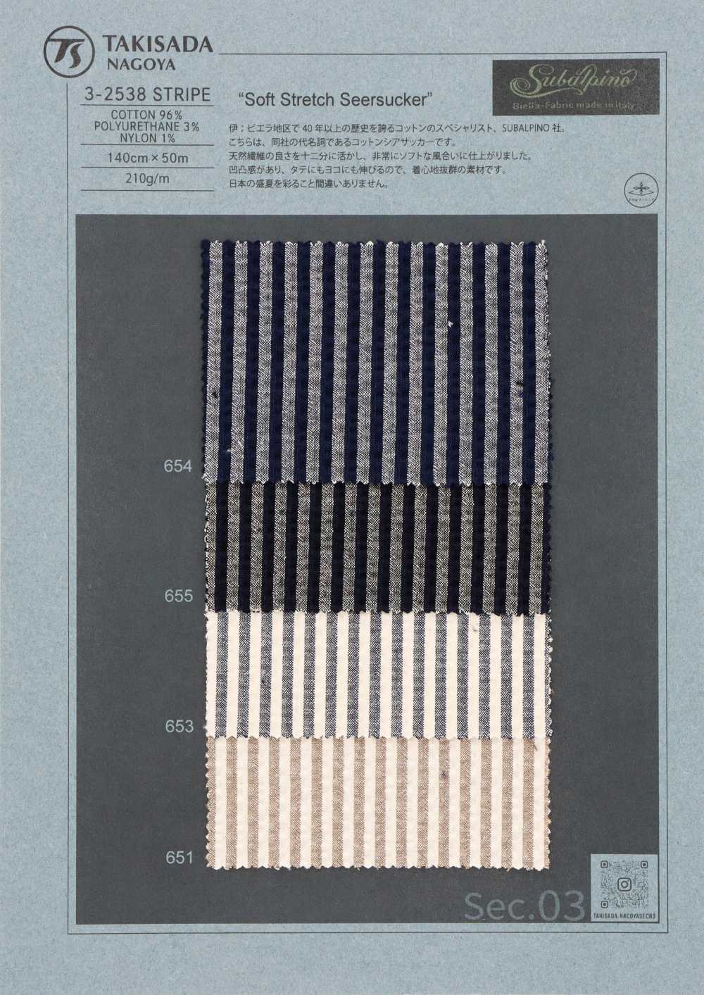 3-2538STRIPE Rayure En Crépon Transparent SUBALPINO[Fabrication De Textile] Takisada Nagoya