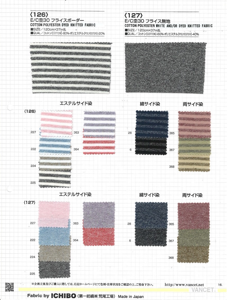 126 Coton Polyester Chiné 30 Rayures Horizontales Côtes Circulaires[Fabrication De Textile] VANCET