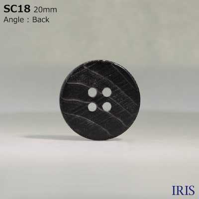 SC18 Coque En Matériau Naturel Faite De Boutons Brillants à 4 Trous IRIS Sous-photo
