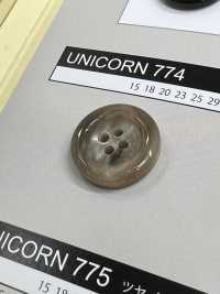UNICORN774 [Style Buffalo] Bouton 4 Trous Avec Bordure Et Brillant NITTO Button Sous-photo