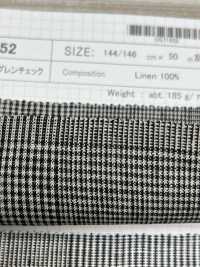 OS71852 40 Lin à Carreaux à Grain Large[Fabrication De Textile] SHIBAYA Sous-photo