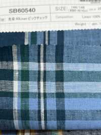SB60540 Fil Teint En Lin 60 Big Check[Fabrication De Textile] SHIBAYA Sous-photo
