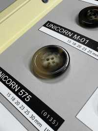 UNICORNM01 [Style Buffalo] Bouton 4 Trous Avec Bordure NITTO Button Sous-photo
