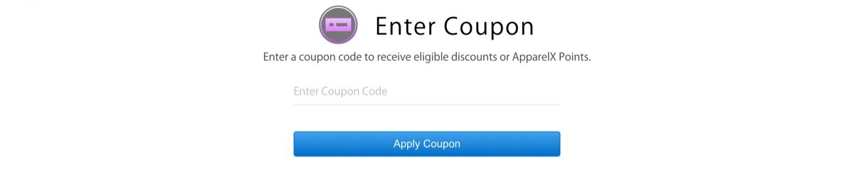 La page Saisir un coupon