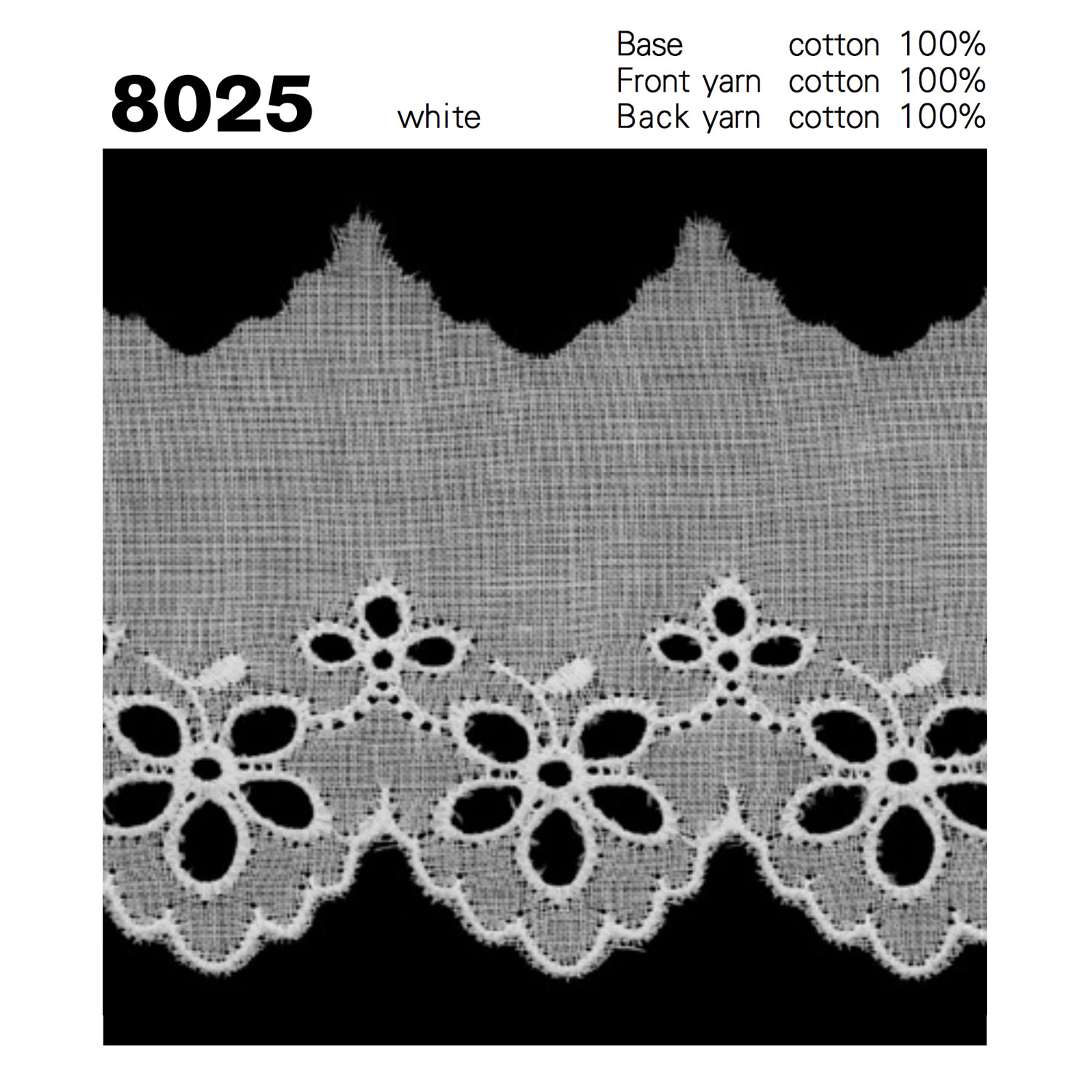 8025 Coton Dentelle Largeur Étroite Kyowa Lace