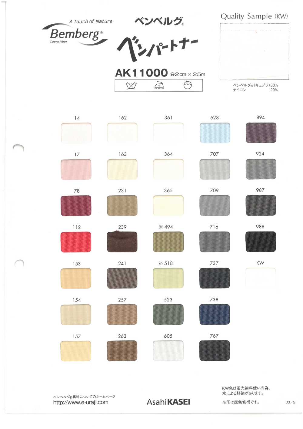 AK11000 Bemberg ® Ben Partenaire[Garniture] Asahi KASEI