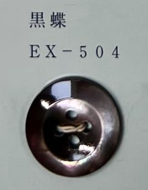 EX504 Bouton En Coquillage, 4 Trous, Bordé Tomoi