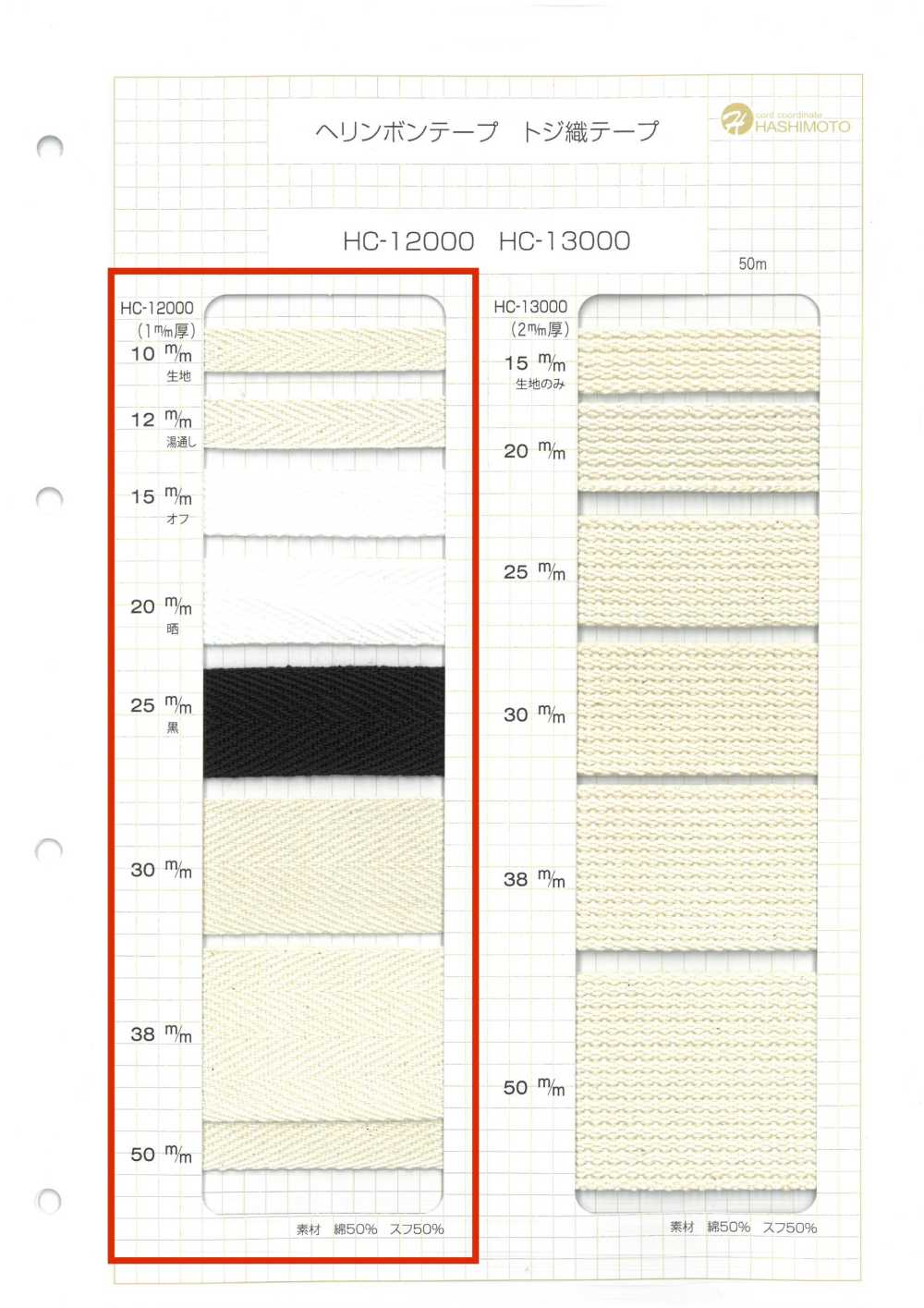 HC-12000 Ruban à Chevrons En Coton De 1 Mm D'épaisseur[Ruban Ruban Cordon] Sans Nom