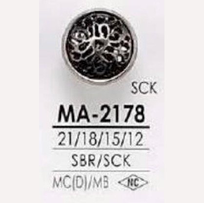 MA2178 Bouton Demi-anneau à Tige En Laiton Moulé Sous Pression