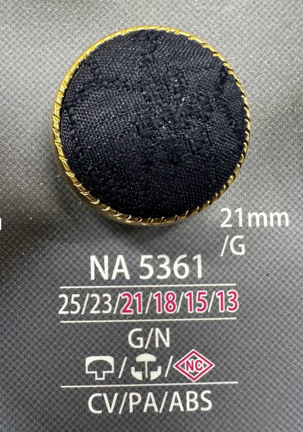 NA5361 Bouton En Tissu Combiné Pour Capuchon Et Poteau De Fermeture IRIS