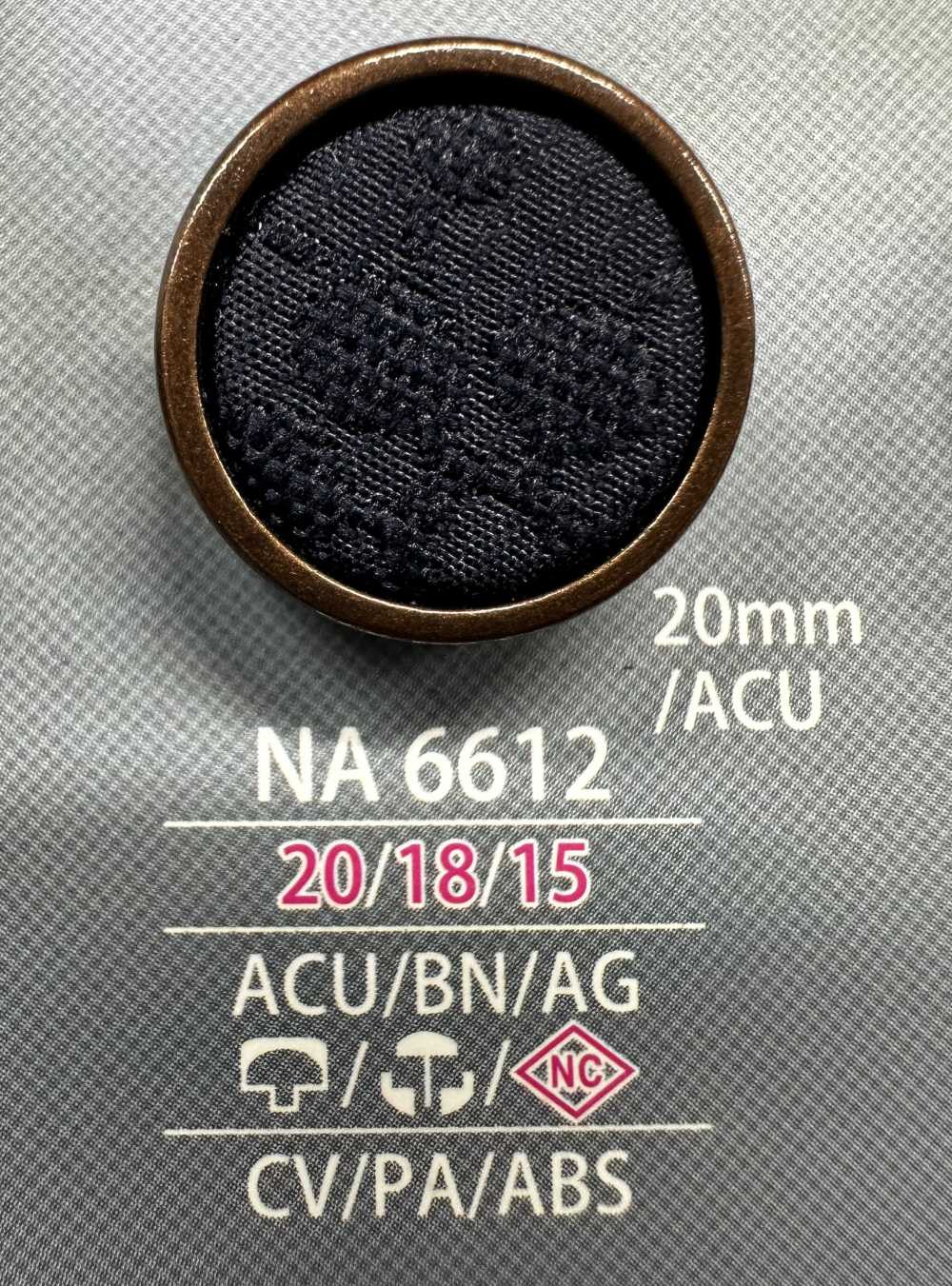 NA6612 Bouton En Tissu Combiné Pour Capuchon Et Poteau De Fermeture IRIS