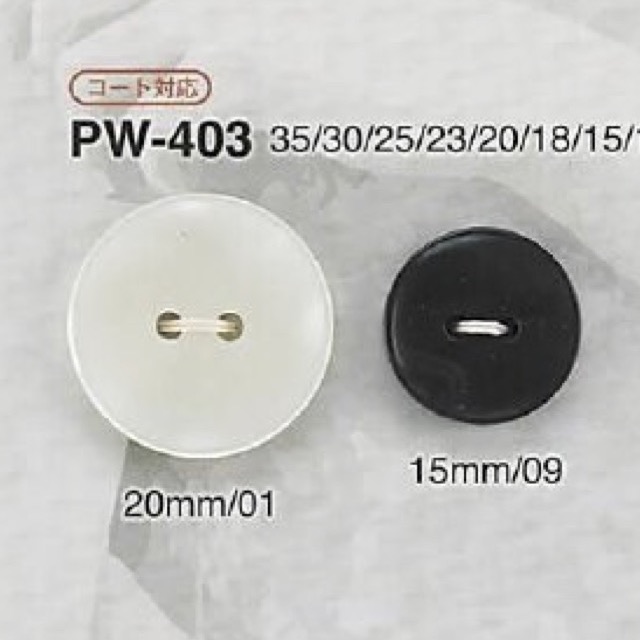 PW403 Bouton à Deux Trous En Résine Polyester IRIS