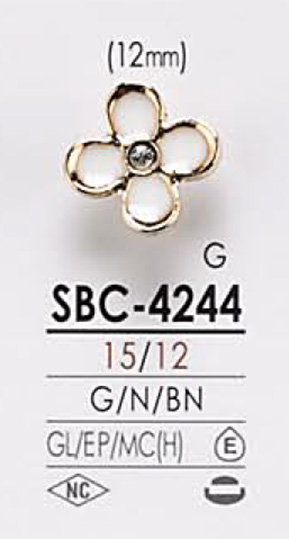 SBC4244 Motif De Fleur Pour Le Bouton En Métal De Teinture IRIS