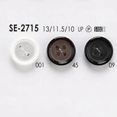 SE2715 Bouton 4 Trous En Résine Polyester IRIS