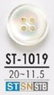 ST1019 Fabriqué Par Takase Shell 4 Trous Sur Le Devant, Bouton Brillant IRIS
