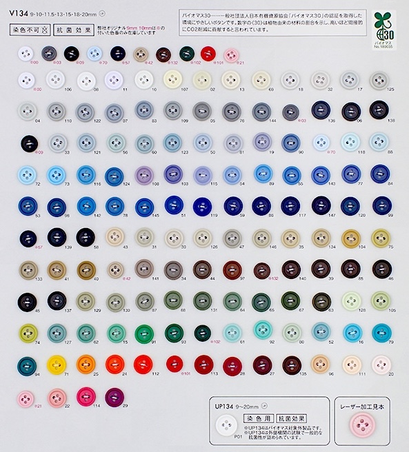 V134 Bouton à 4 Trous Bordé De Résine D'urée DAIYA BUTTON(DAIYA BUTTON)