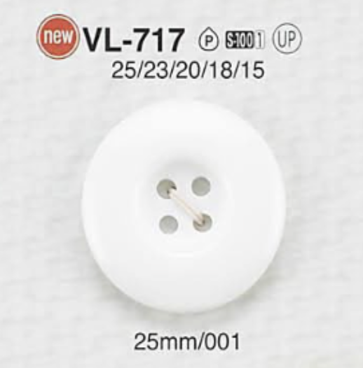 VL717 Bouton 4 Trous En Résine Polyester IRIS