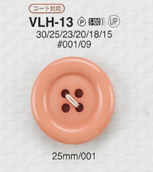 VLH13 Bouton 4 Trous En Résine Polyester IRIS