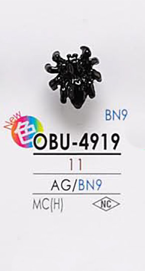OBU4919 Bouton En Métal En Forme D&#39;insecte IRIS