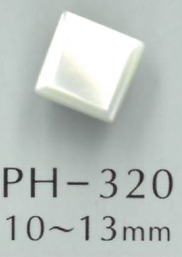 PH320 Bouton Coquillage En Forme De Diamant Avec Pieds En Métal Sakamoto Saji Shoten
