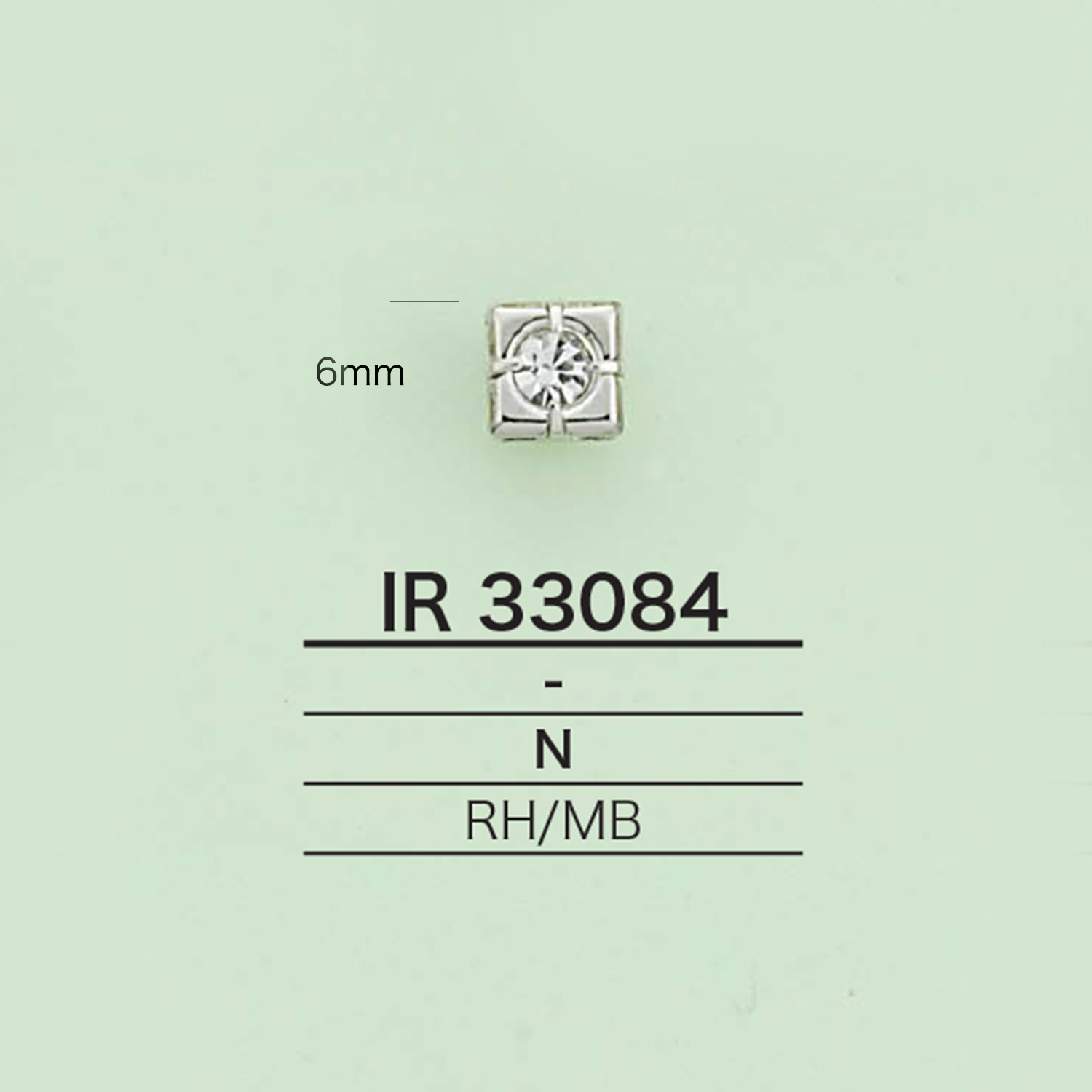IR33084 Charme Avec Strass (Carré)[Marchandises Diverses Et Autres] IRIS
