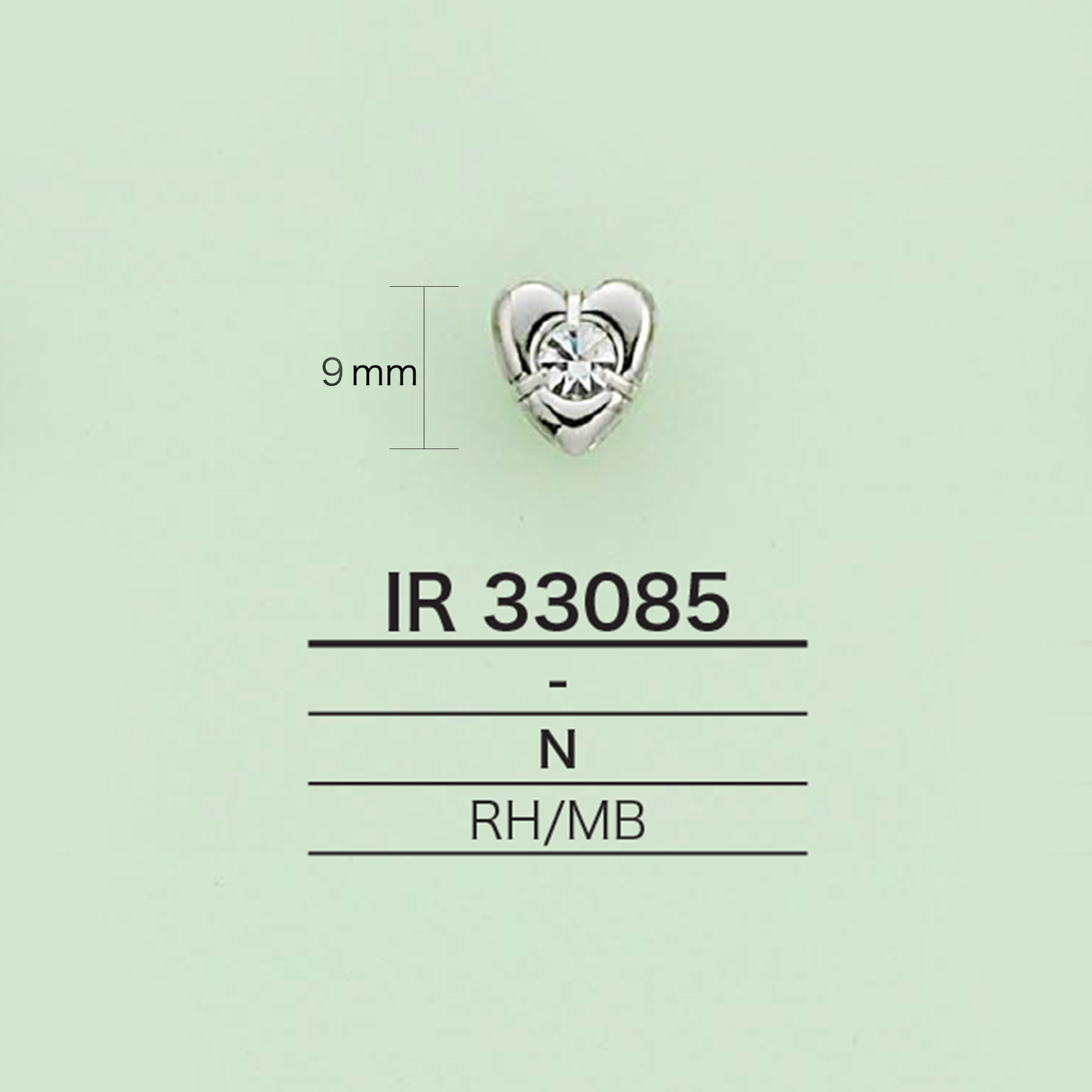 IR33085 Charme Avec Strass (Forme De Coeur)[Marchandises Diverses Et Autres] IRIS