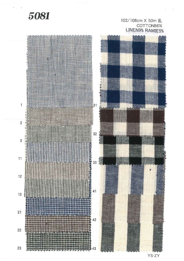 MU5081 Salopette En Coton Et Lin[Fabrication De Textile] Ueyama Textile