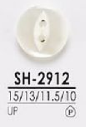 SH-2912 Trou Avant En Résine Polyester 2 Trous, Bouton Brillant IRIS