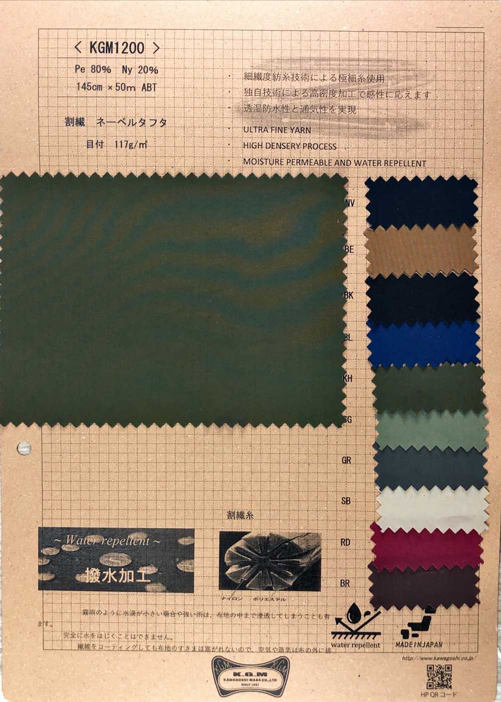 KGM1200 Fibre Fendue Nebel Taffetas[Fabrication De Textile] Masaru Kawagoe