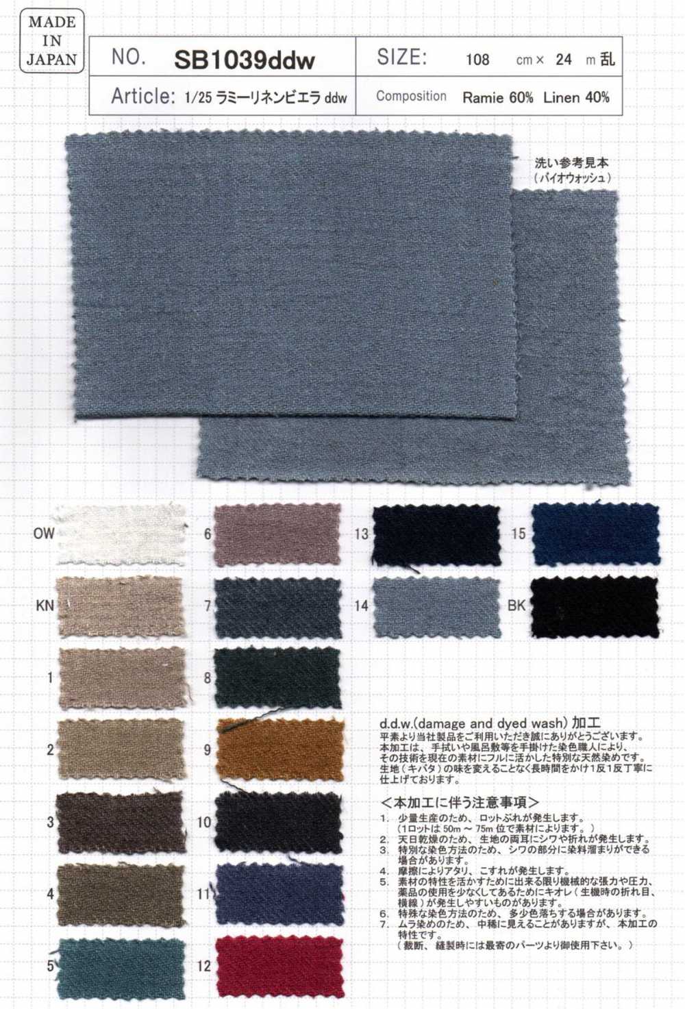 SB1039ddw 1/25 Lamy Lin Viyella Ddw[Fabrication De Textile] SHIBAYA